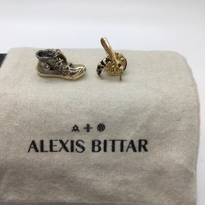 Alexis Bittar gold plated pins with crystals